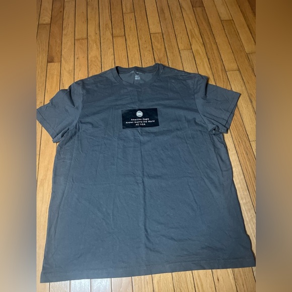 American Eagle Around The World Graphic T-Shirt Men’s Size X-Large Gray - Picture 1 of 6